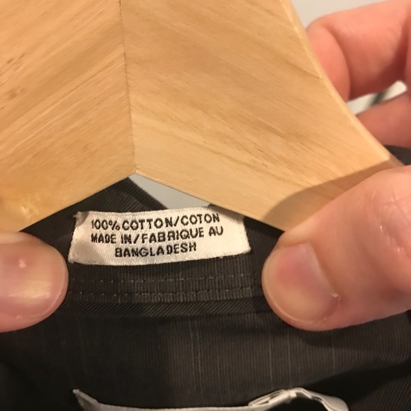 Charcoal Calvin Klein Button Down Shirt NWOT - Picture 4 of 5